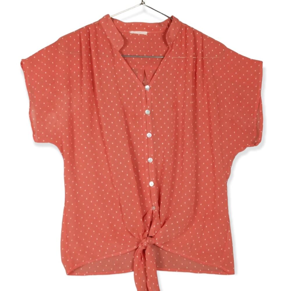 Paperkite sheer blouse size medium orange